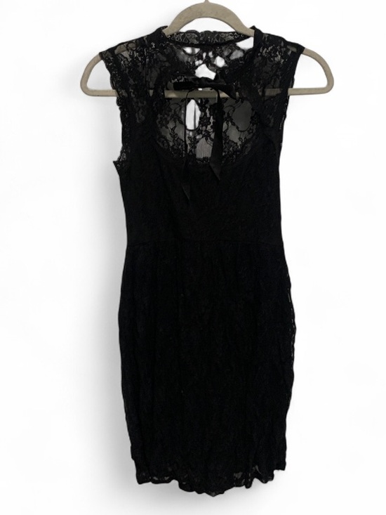 Lip Service Dresses & Skirts - Lip Service Black Lace Tie Neck Sheath Dress